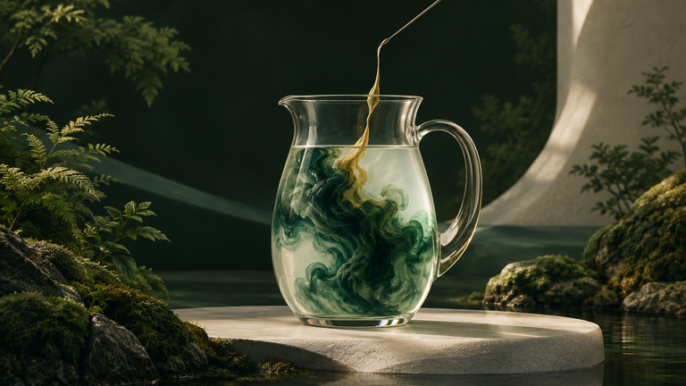 Illustration: A glass pitcher of swirling colored ink where one thread of color is gently lifted out by a fine needle while the rest of the water stays undisturbed.